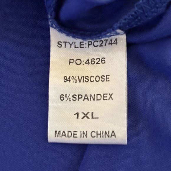 Blue Wrap Blouse with Ruffled Sleeves - Picture 3 of 8